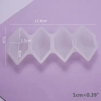 

Crystal Epoxy Resin Mold Hexagonal Jewelry Casting Silicone Mould DIY Craft Tool