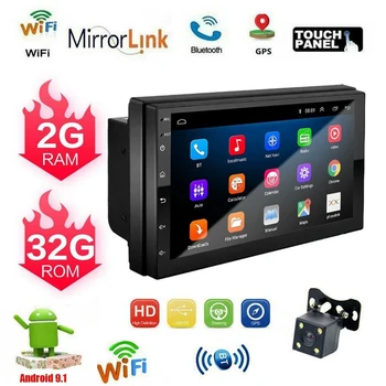 

Universal Android 9.1 2+32G Car Radio Audio Stereo GPS Navi 7inch Press Screen 2 Din MP5 Player