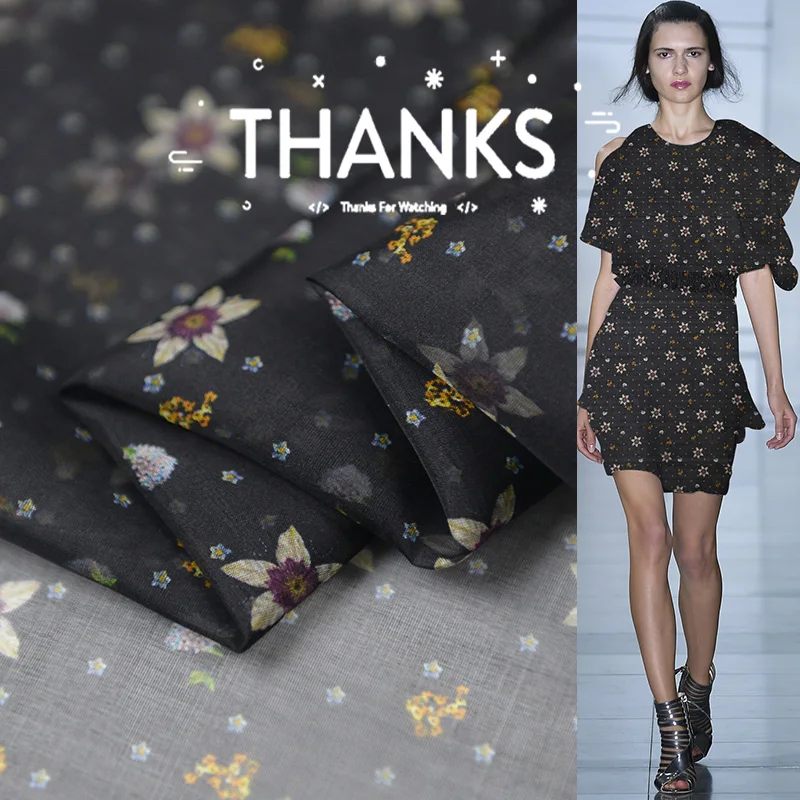 Из натурального шелка 135 см ширина 6 momme шелк бренд шифоновая ткань с принтом звездного неба, diy Швейные Распродажа Новинка