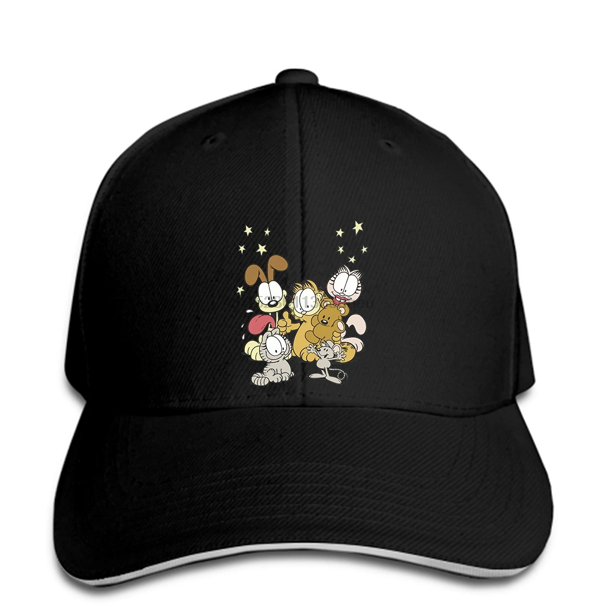 Рисунком героя мультфильма "Гарфилд" комиксов друзья-это лучшие палец вверх лицензированный взрослых, Кепка с козырьком, остроконечные