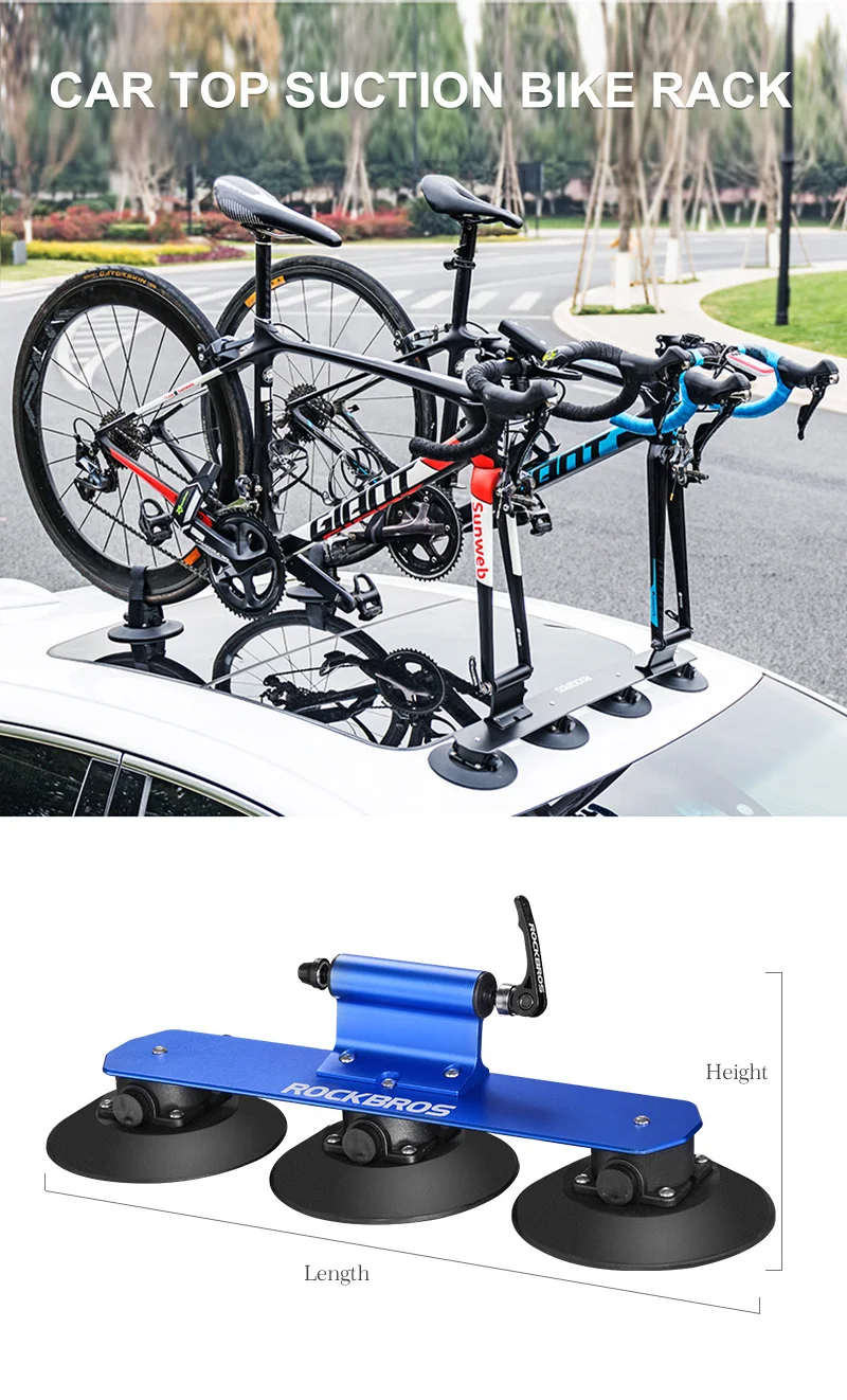 ROCKBROS автомобильный топ на присоске, велосипедная стойка, быстрая установка, велосипедная переноска для автомобиля, крепление MTB, дорожный велосипед, порта, bicicleta para automovil