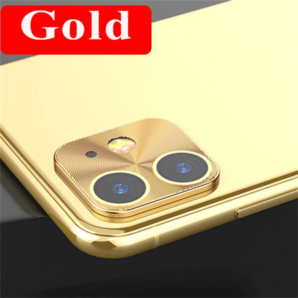 gold 1 шт. защитные кольца для объектива камеры защитные металлические чехлы для iPhone 11/11 Pro/11 Pro Max Аксессуары для мобильных телефонов - Цвет: gold