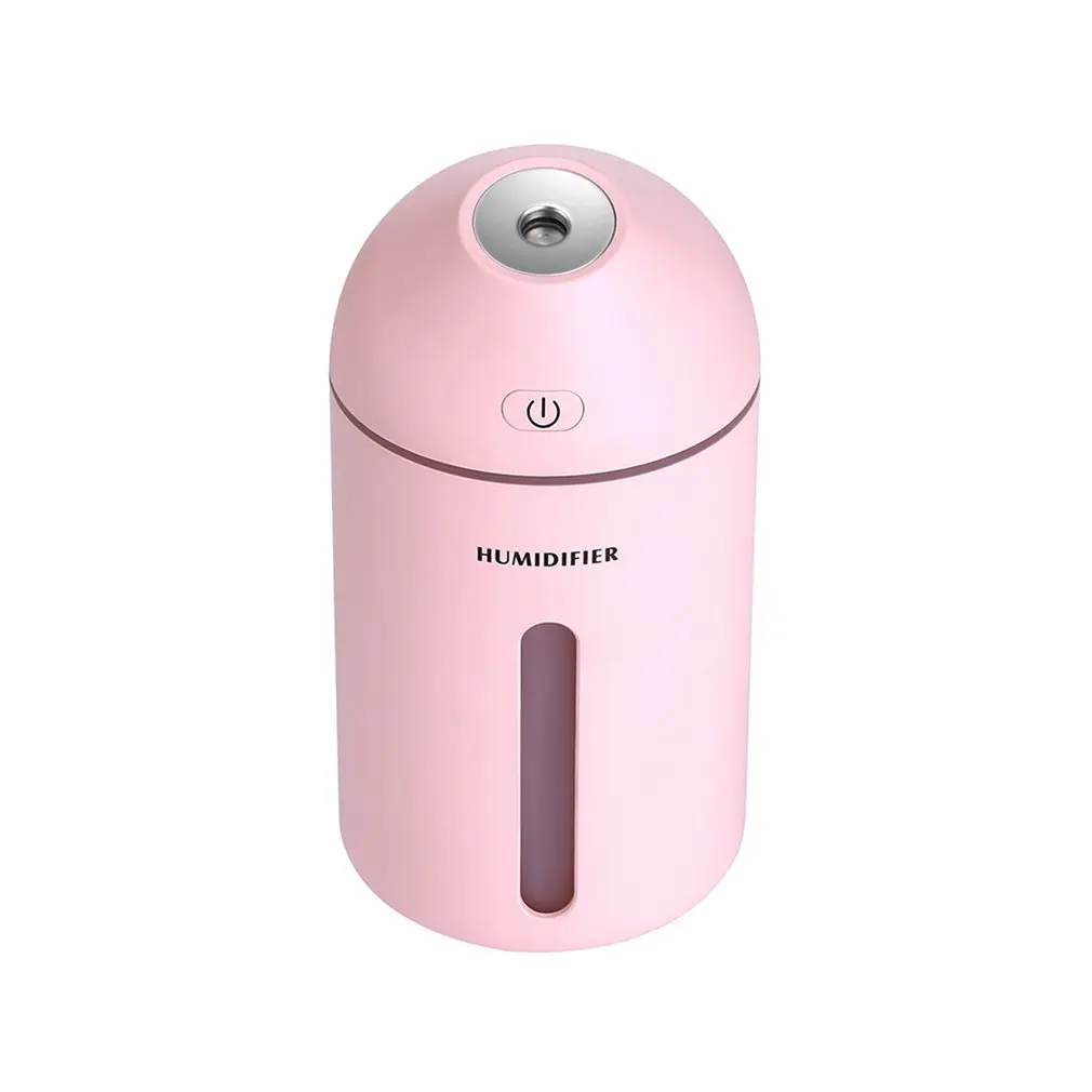 

Color White Blue Pink 320 ML Ultrasonic Humidifier 10 to 20 Hours Humidification USB Humidfiiers Warm Light Car Air Humidifier