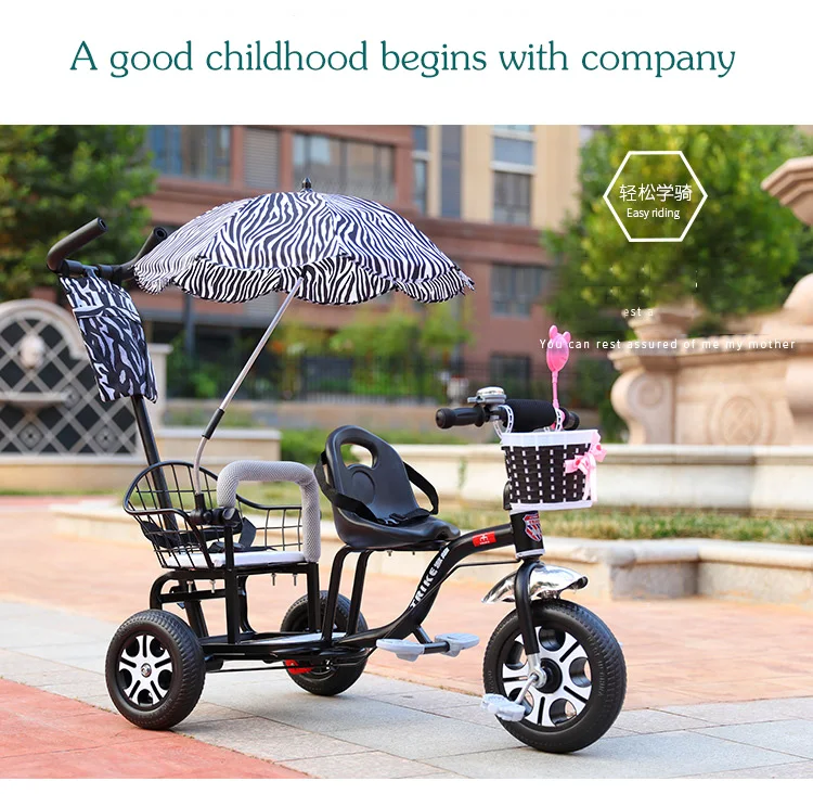 Baby Stroller Child Double Tricycle Bicycle Baby Twin Stroller Baby Twins 0-3Y 4-6Y Lightweight and Versatile