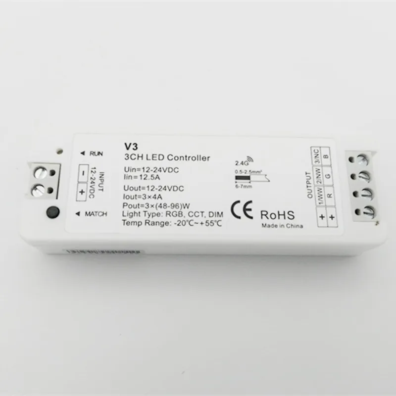 3CH * 4A 12 24VDC CV контроллер V3 Мини затемнения/цветовая температура/RGB 3 в 1