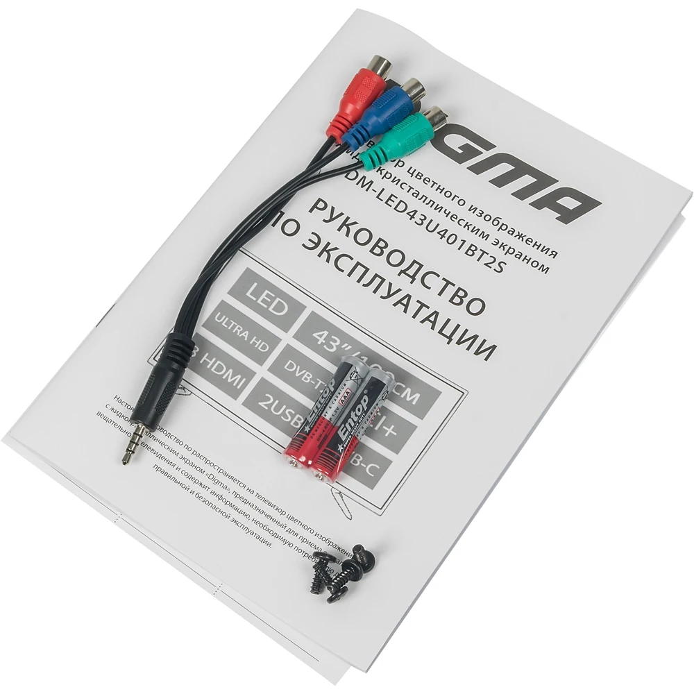 Телевизор LED Digma 43" DM-LED43U401BT2S черный/Ultra HD/60Hz/DVB-T2/DVB-C/USB/WiFi/Smart TV(RUS