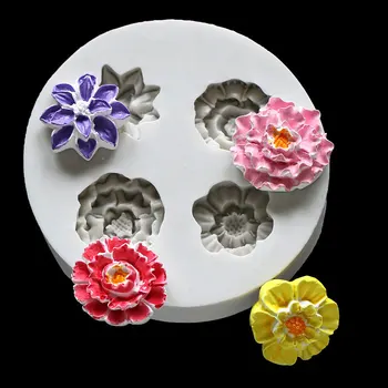 

New Daisy Rose Silicone Mold Candy Mud Chocolate Baking Molds DIY Party Flower Cake Top Hat Simple Pastoral Cake Decoration Tool