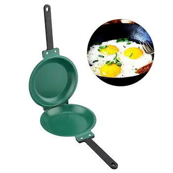 

Round Frying Pan Double Side Frying Pan Non-Stick Flip Folding Frying Pan Fried Egg Pancake Maker For Household Kitchen Cookware