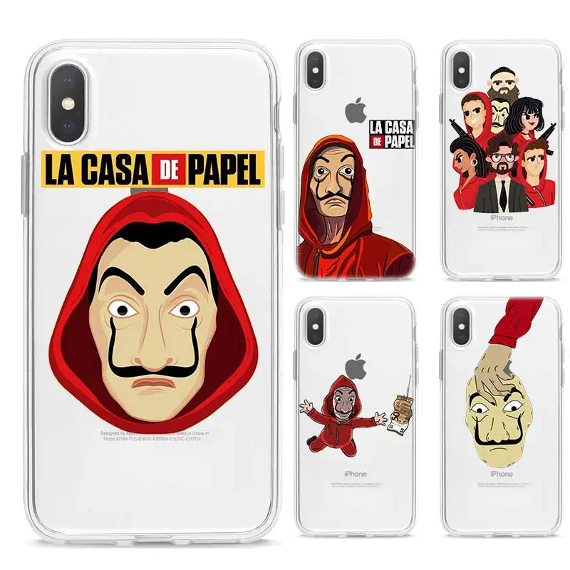 ТВ La Cas DE Papel чехол для Apple iPhone 12 11 Pro X XS Max XR 7 8 6 6S Plus + 5 SE силиконовый телефона Carcasa
