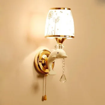 

simple European bedroom bedside single head wall lamp, living room, corridor, hotel engineering practical wall lamp