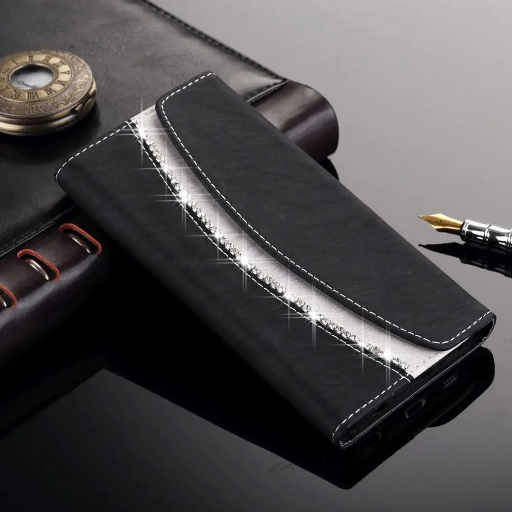 L-FADNUT роскошный элегантный блестящий кожаный чехол-кошелек для samsung Galaxy A3 A5 A7, чехол-книжка для телефона для женщин