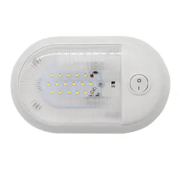 

12-24V 24 LED Dome Light Interior Ceiling Lamp with Switch for RV Marine Yacht Independent Switch Design Power Saving