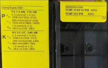 

10PCS CARBIDE INSERT TCMT 110312-PM 4315