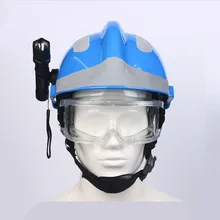 Sicherheit rettungs helm mit scheinwerfer und feuer gläser, ABS sicherheits helm, brandbekämpfung, sicherheit helm