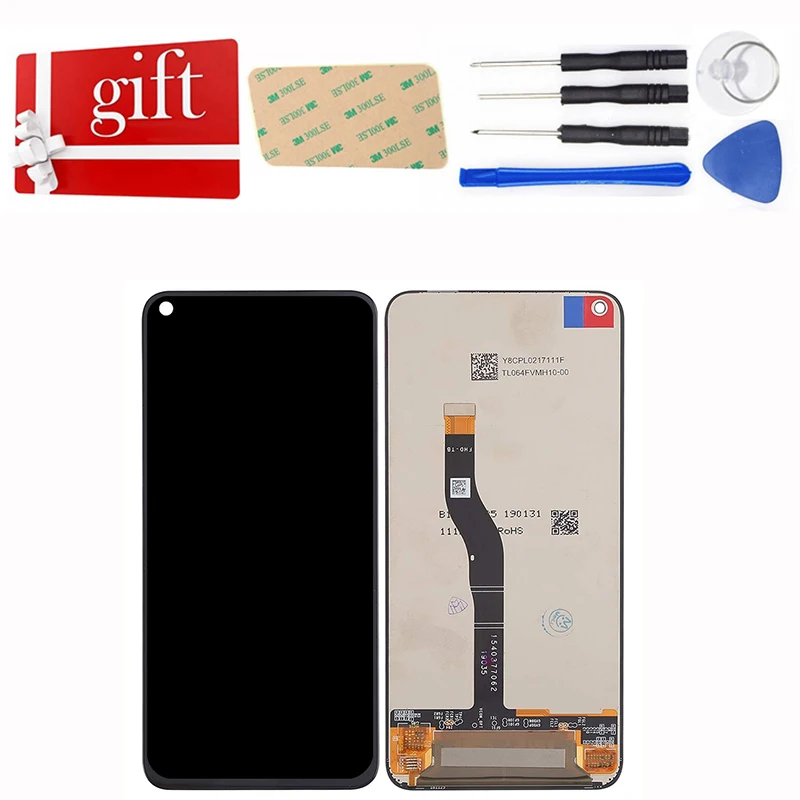 

For Huawei 6.4" Honor View 20 PCT-L29 / Honor V20 / Nova 4 LCD Display With Touch Screen Digitizer Sensor + Tools Tape