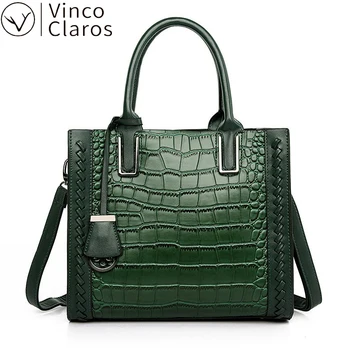 

Luxury Handbags Women Bags Designer Crocodile Pattern Leather Shoulder Crossbody Bag High Quality Waterproof Large Bolsos Mujer