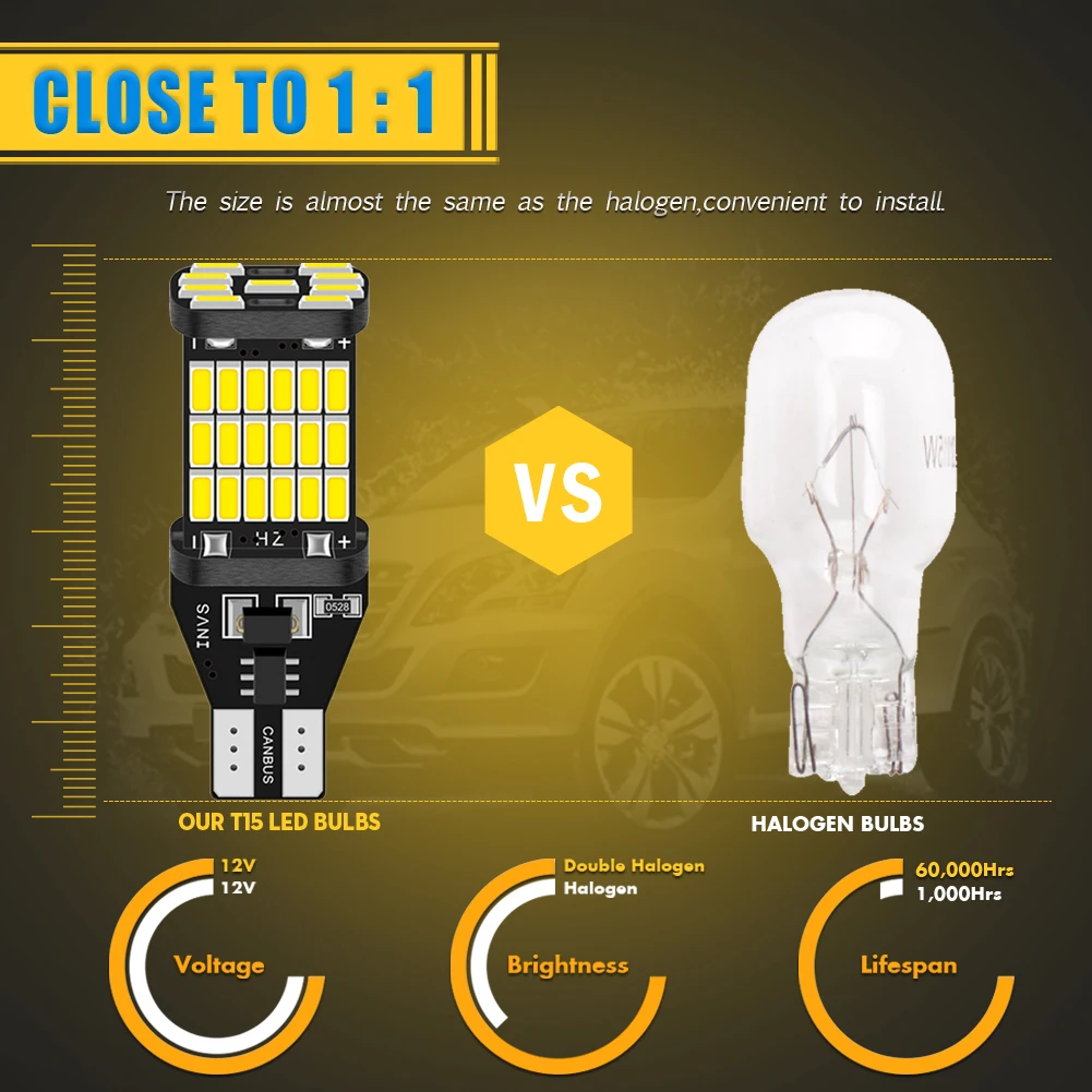 T15 T16 W16W LED  Canbus,  , LED    921 912 W16W LED  ڵ   ȭƮ , 2 