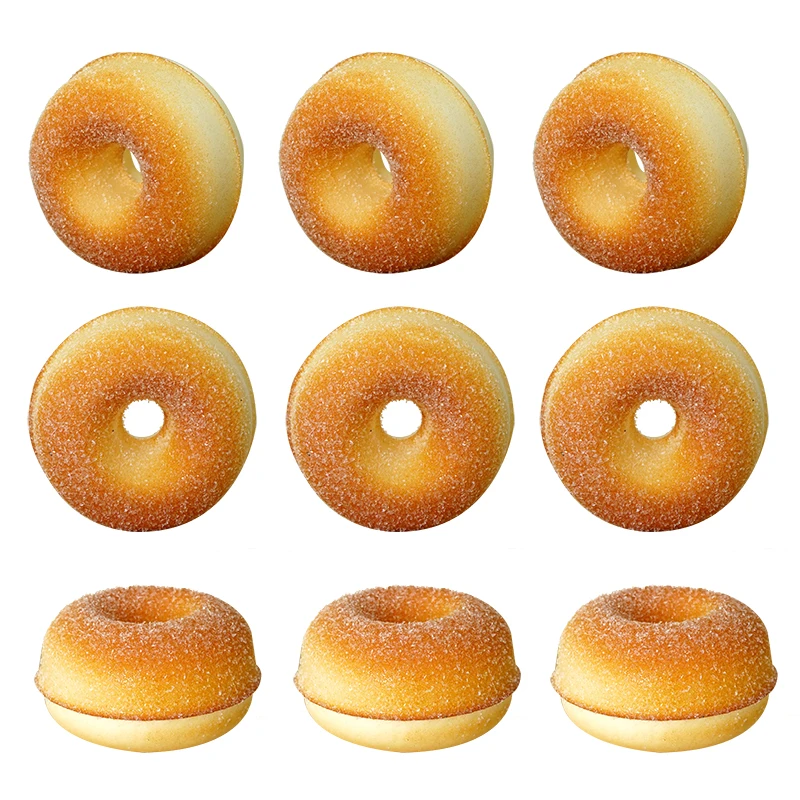 Simulation donuts soft kitchen decoration fake bread set gourmet photography props children's photography model toys food model food photography props kitchen food toys bread food model donut photography props