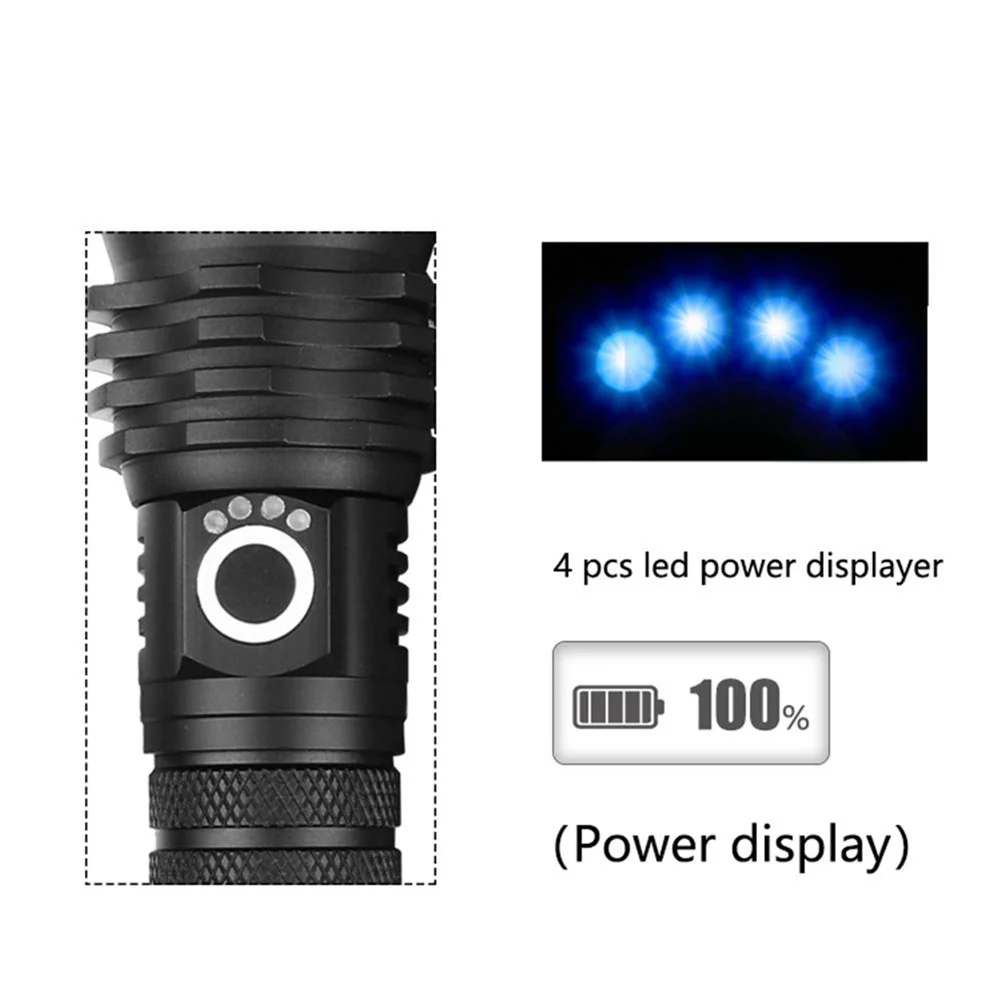 Meijuner фонарик XHP50 XHP70 высокомощный Алюминиевый светодиодный фонарик USB Перезаряжаемый Открытый походный ручной фонарь B020