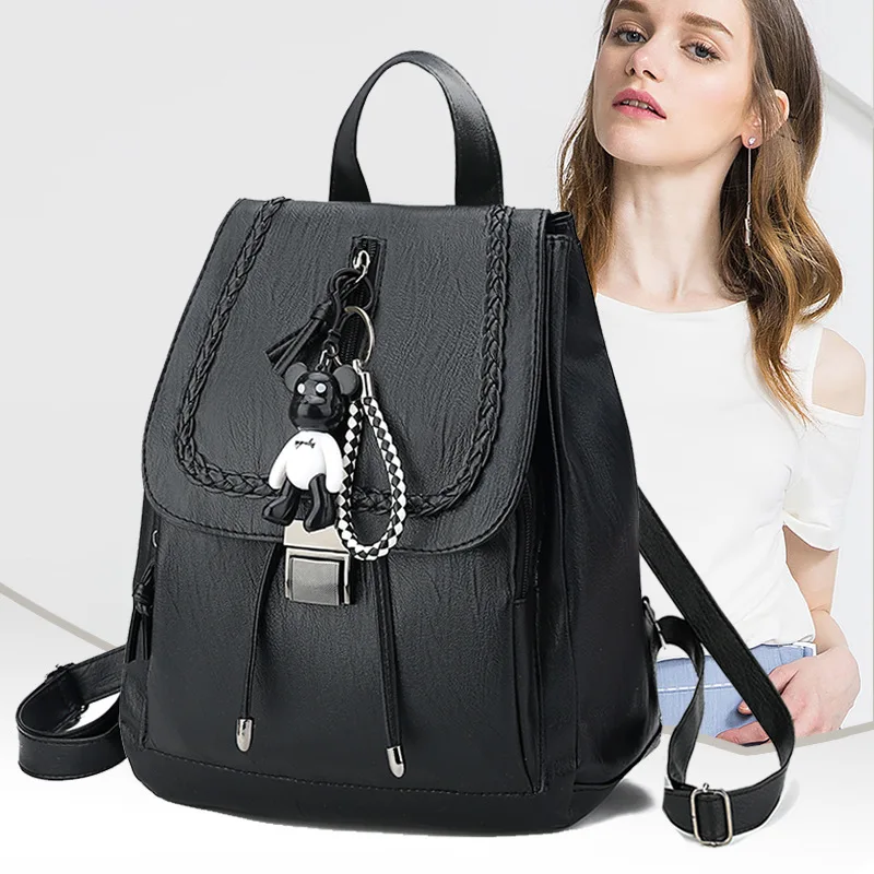 Тканая сумка, стильный рюкзак, женский рюкзак, корейский стиль, модная, veritile, модная, искусственная кожа, повседневная, обычная школьная сумка