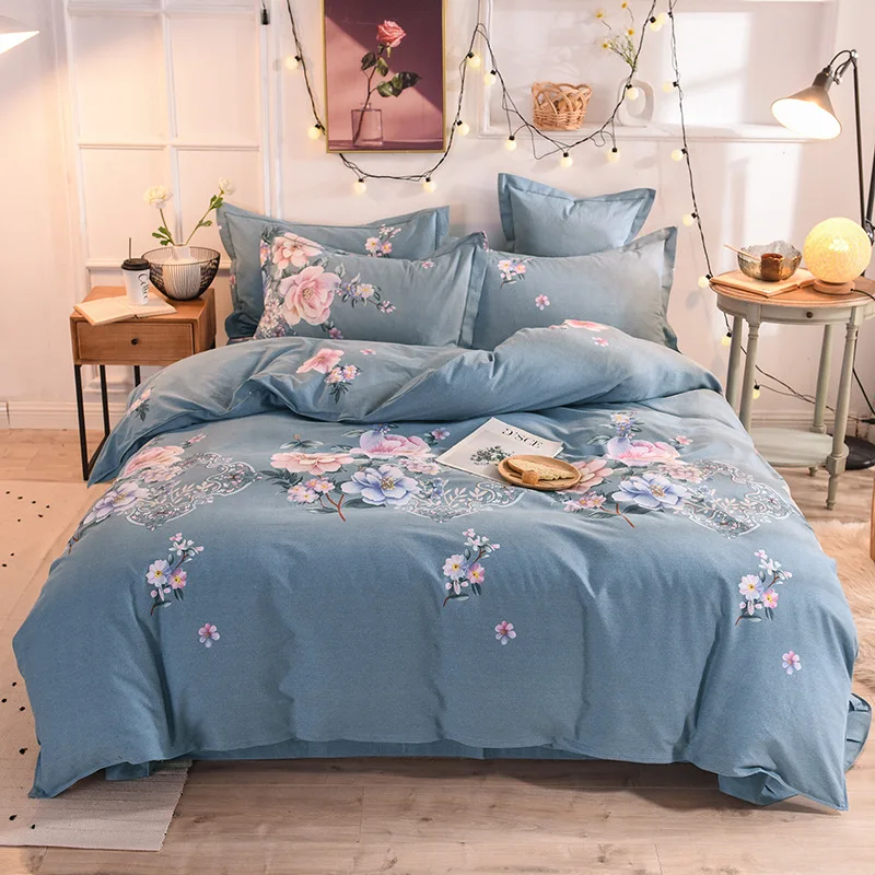 100% хлопок пододеяльник простыня жаккард печатная наволочка Королевский