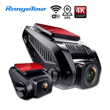 Câmera do carro dvr 4k 2160p construir em gps wifi adas traço cam frente e traseira tanto 1080p gravador de condução detecção movimento 24h estacionamento