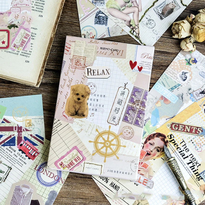  4packs Vintage Europe Postcard Greeting Card Direct mailing Post Card Classical Cards Party Invitat - 4.00033E+12