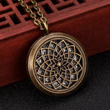 Бронзовая подвеска для ароматерапии, ожерелье, духи, эфирное масло, диффузор, ретро сплав, ювелирные изделия, бронзовая коробка для благовоний, магнитный Разлагаемый