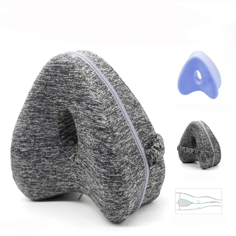 Gentleman grey For Hip Pain Orthopedic Pillow Sciatica Memory Foam Leg Positioner Pillows Knee Support Cushion 1PC Between The Legs - Цвет: Gentleman grey