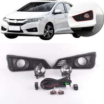 

CAPQX Front Driver Fog light lamp Foglight FogLamps With Wire kit bumper light For CITY 2015 2016 33950-TJA-H01 33900-TJA-H01