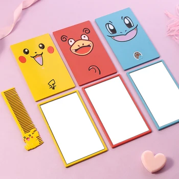 

New Pokemon Makeup Mirror Cartoon Pattern Square Portable Compact Pocket Women Girl Cosmetic Small Compact Mirrors Makeup Tool