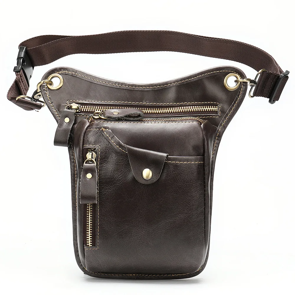 Aimeison поясная сумка из натуральной кожи, поясная сумка, сумка для телефона, сумка для путешествий, поясная сумка для мужчин, маленькая поясная сумка, кожаный чехол - Цвет: Темно-серый
