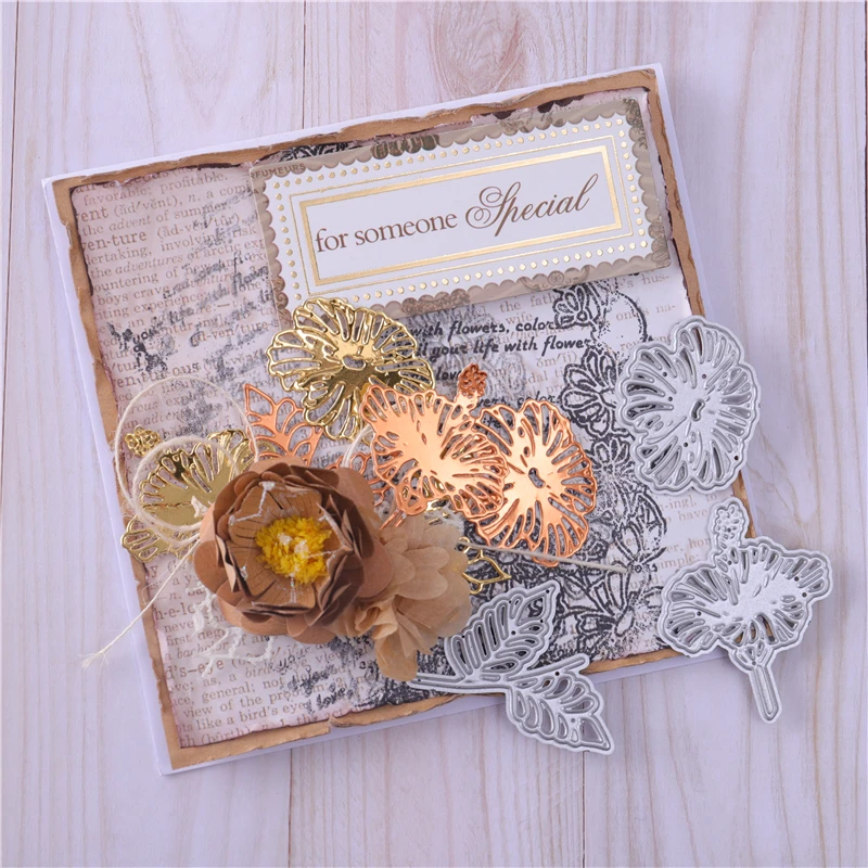 YaMinSanNiO Flower Dies Leaves Metal Cutting For Scrapbooking Album Card Making Embossing Stencil Craft Home Decor New 2020 | Дом и сад