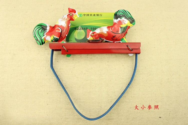 Chinese classic children's toy wind-up tin frog jumping frog toy tin rooster nostalgic tin toy mouse rabbit toy