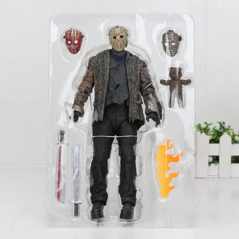 18 см NECA Horror Friday 13th Part 2 Jason Voorhees игрушки ПВХ Фигурки Коллекционная модель игрушки куклы - Цвет: 7-without box