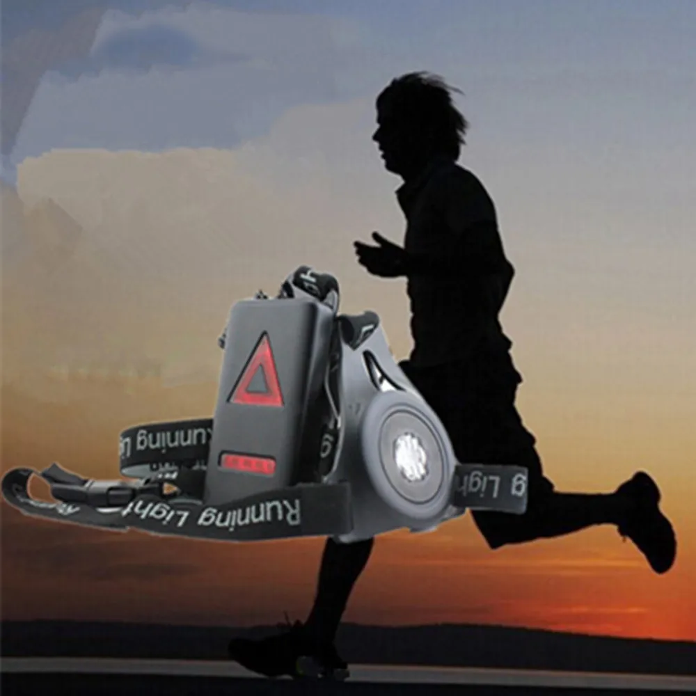 Safety Night Outdoor Running Light LED Chest Back Warning Lamp Jogging Cycling Portable Luz de bicicleta Bike accessories New