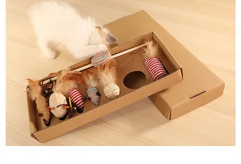 

Pet Cat Supplies Cat Toy Suit Cat Funny Cat Stick 7 Piece Set Funny Cat Rod Interactive Training Hemp Rope Funny Cat Stick