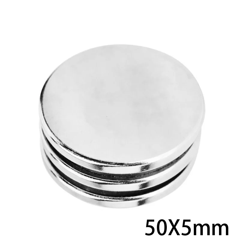 1/2/3/5 шт. 50x5 мм Сильный цилиндр редкоземельный магнит 50 x 5 Круглые неодимовые