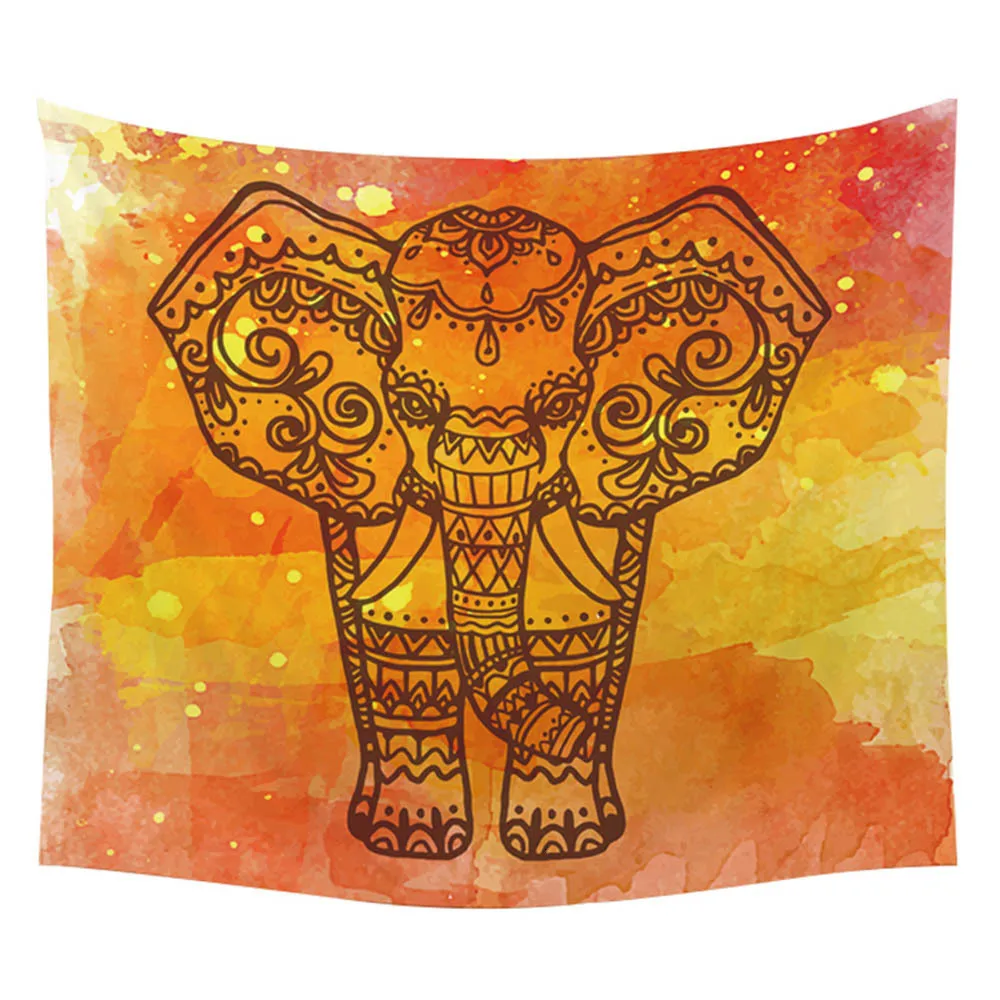 Индийский Слон напечатанный Богемия гобелены Мандела прямоугольник покрывало пляжное покрывало йога коврик настенные простыни домашний декор гобелен