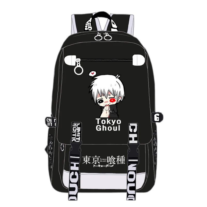 Рюкзак для мальчиков и девочек из аниме Kaneki Ken с зарядкой через usb, школьная сумка для мужчин и женщин, рюкзаки для ноутбука-подростка - Цвет: C