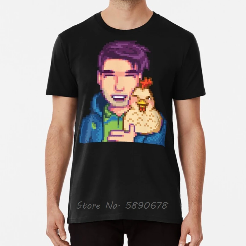 Shane And Chicken T Shirt Stardew Valley Map Video Game Indie Farm Star Dew Town Tshirt Men Cotton Tees Tops Harajuku T Shirts Aliexpress