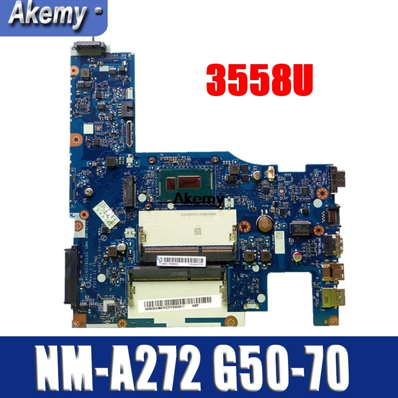 

G50-70 laptop Motherboard for Lenovo G50-70 G50-70M Z50-70 motherboard ACLU1/ACLU2 NM-A272 3558U CPU Test motherboard