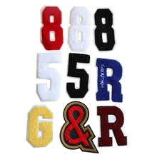 1 шт., арабские цифры, английские буквы, полотенце, вышивка, значок, железная нашивка для одежды, сделай сам, нашивка, одежда, пэчворк, на заказ, значки