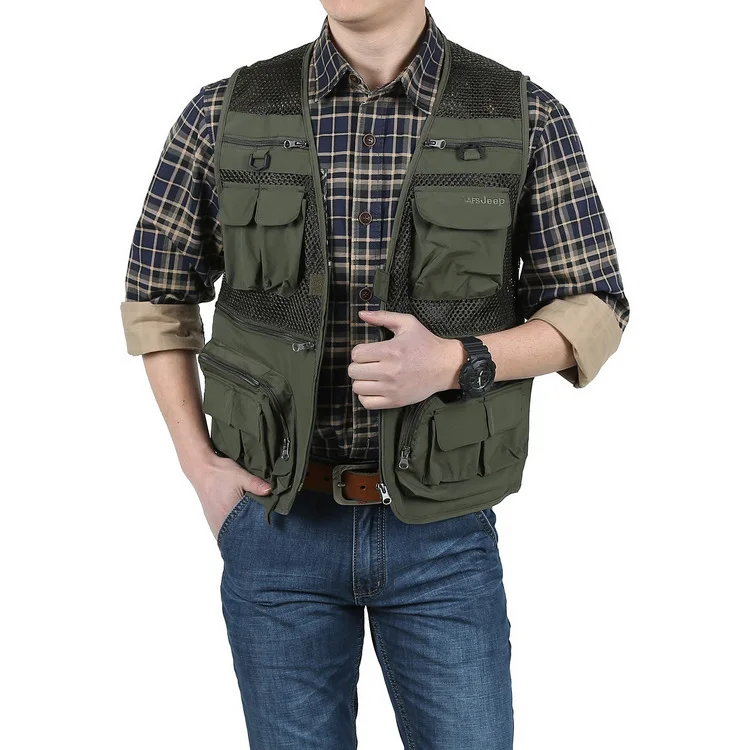Открытый Nianjeep/NIANJEEP жилет мужская одежда летняя быстросохнущая сетка мульти-карман фотография рыбалка большой размер жилет