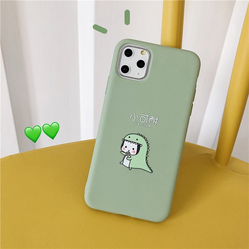 Милый китайский чехол для телефона с динозавром для Iphone 11promax X Xs Xsmax Xr, мягкий силиконовый чехол для Iphone 6S 7 8 plus, задняя крышка