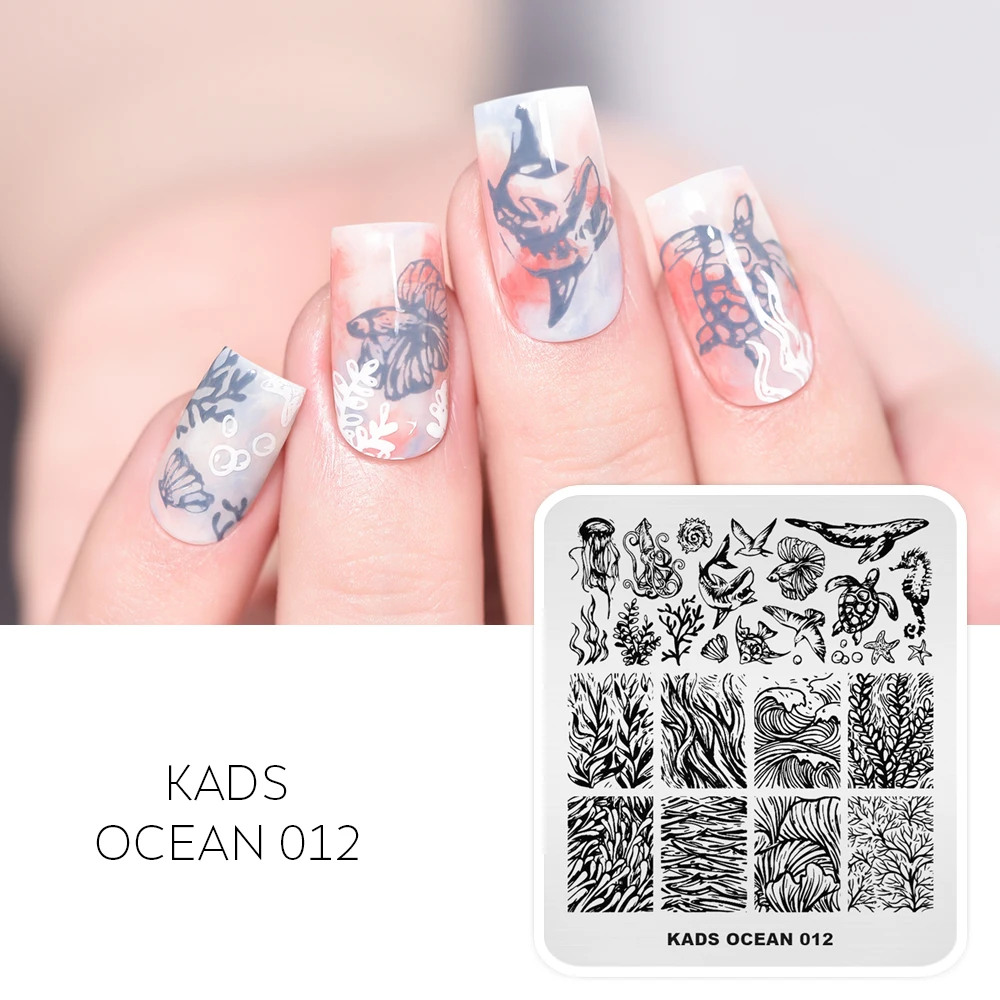 AriesLibra Chinese Style Nail Stamping Plates Crane Lotus Mixed Pattern Nail Art Image Design Geometric Image Stencil Plate 6