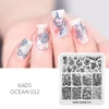 AriesLibra Chinese Style Nail Stamping Plates Crane Lotus Mixed Pattern Nail Art Image Design Geometric Image Stencil Plate 6
