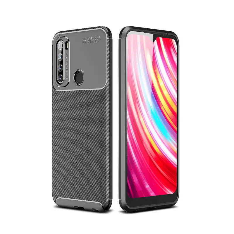 

Case For XiaoMi RedMi Note 8T Luxury Carbon Fiber Anti-fall Back Cover For RedMi Note 8 T Shockproof Soft Silicone Case Cover