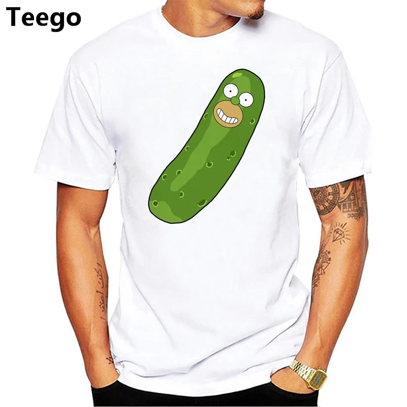Мужская футболка с принтом Dabbing Pickle Rick Pepe летняя повседневная круглым вырезом и