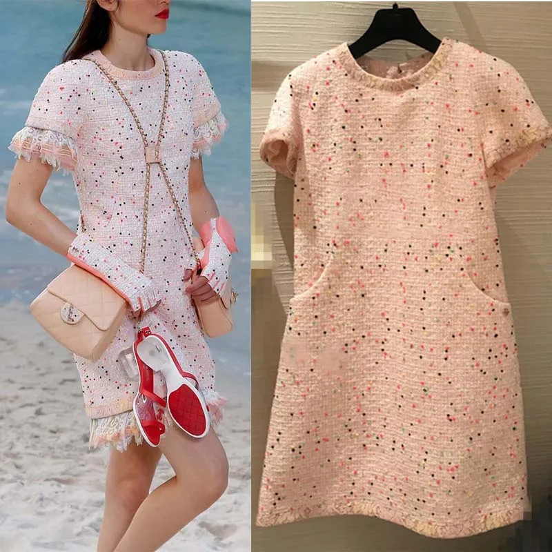 Элегантное твидовое платье размера плюс 5xl 6xl vestidos de fiesta noche amazing ropa mujer Осеннее